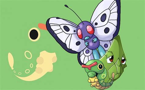 Caterpie evolution background/wallpaper by Jaceymon on DeviantArt