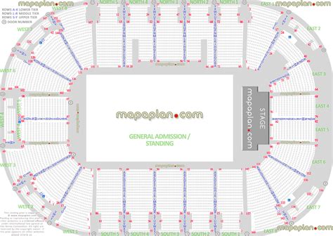 Odyssey SSE Arena - General Admission (GA) floor standing concert capacity detailed plan of the ...