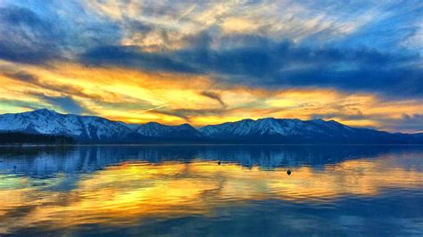 Lake Tahoe sunset | South lake tahoe, Tahoe, Lake tahoe