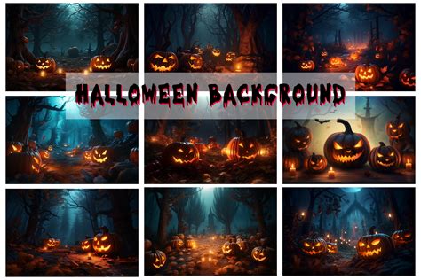 Halloween Pumpkins Background Graphic by sayedhasansaif04 · Creative ...