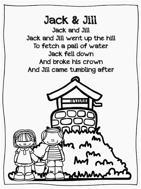 Jack and Jill Literacy Freebie Nursery Rhymes Preschool Activities ...