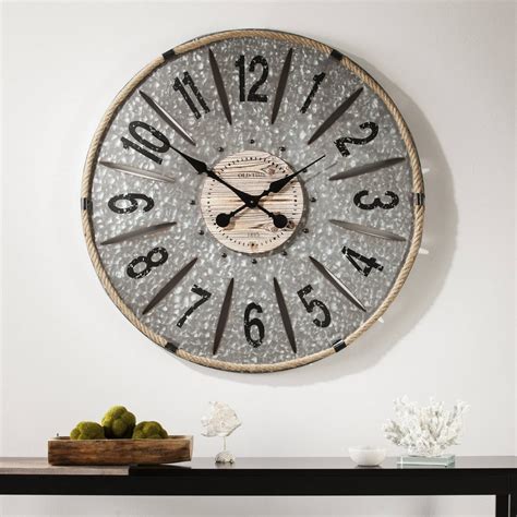 Ramira Decorative Oversized Wall Clock, Metal - Walmart.com - Walmart.com