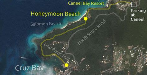 Honeymoon Beach, St John directions map | Caneel bay resort, Virgin ...