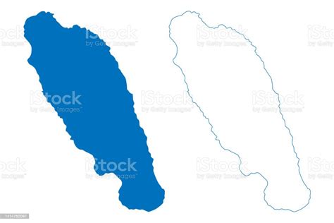 Lake Singkarak Map Vector Illustration Scribble Sketch Danau Singkarak ...