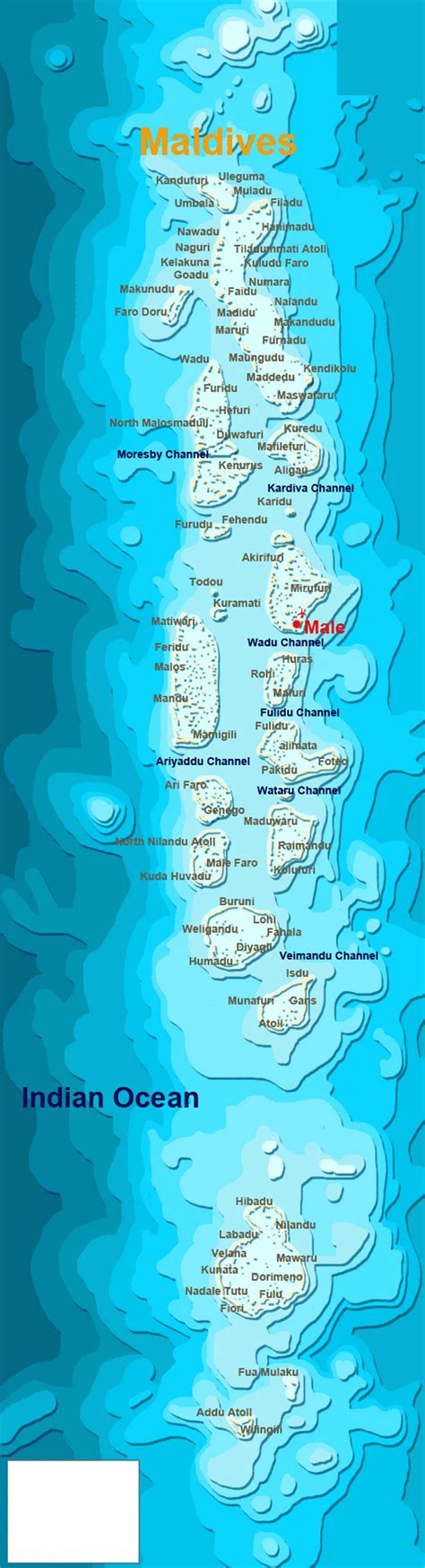 Detailed map of Maldives | Maldives | Asia | Mapsland | Maps of the World