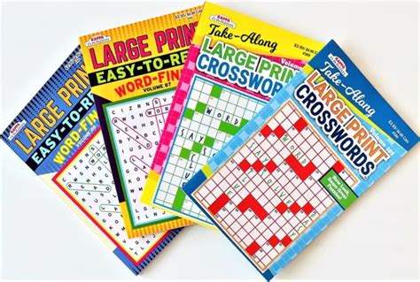 NEW LOT 4 Large Print Word Search Find & Crosswords Digest Puzzle Books by Kappa $12.99 - PicClick