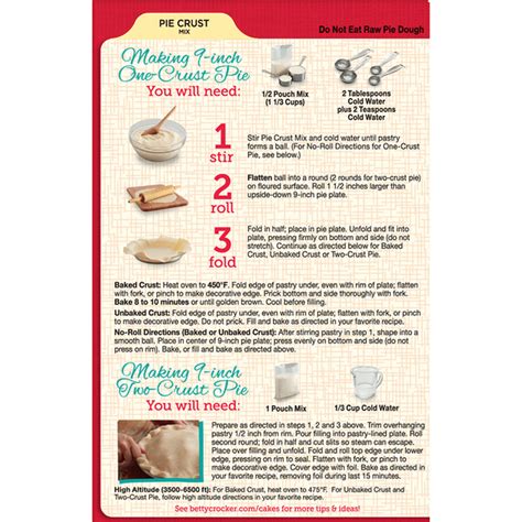 Betty Crocker Pie Crust Mix (11 oz) from Publix - Instacart