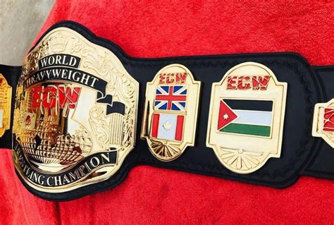 New ECW World Heavyweight Championship Title Belt Thick Plated Replica Belts - TheLeatherAble # ...