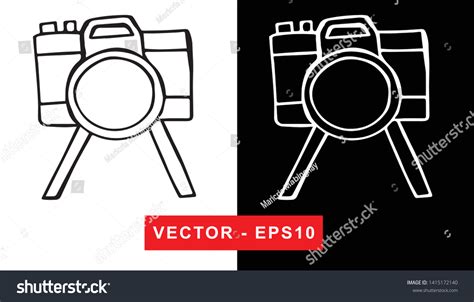 Black White Vector Illustration Hand Drawn Stock Vector (Royalty Free ...