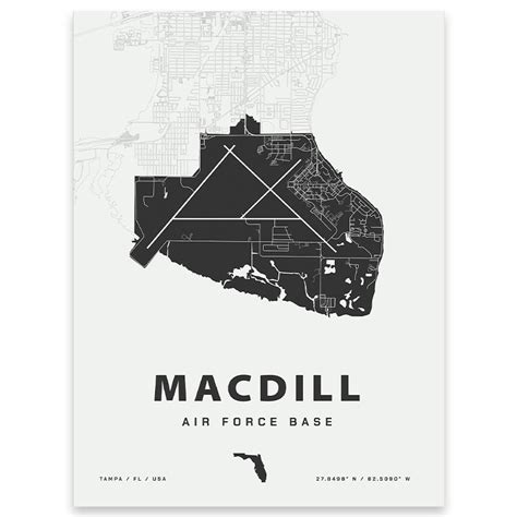 MacDill Air Force Base Map Print – Home Base Maps