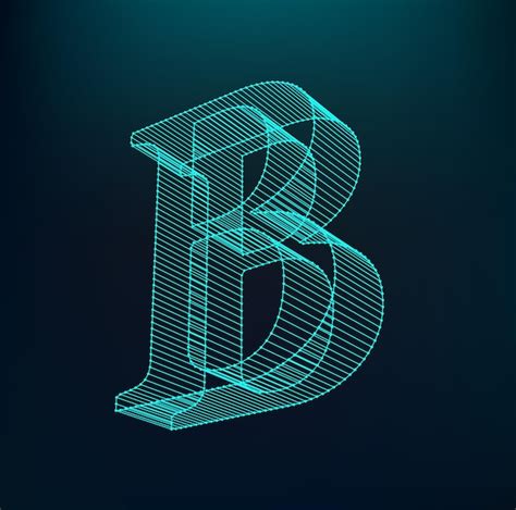 Premium Vector | Letter b logotype. neon alphabet