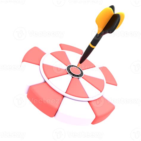 3d bullseye with a dart icon 9338821 PNG