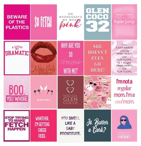 Mean Girls Quotes Sticker Set Inspired by Erin Condren/Happy | Etsy