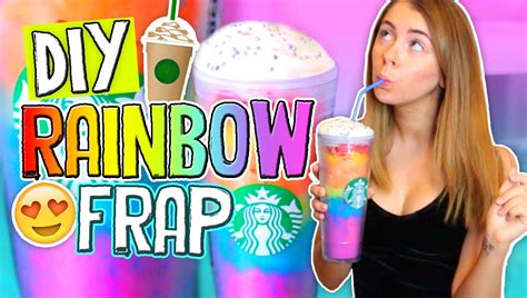 DIY Rainbow Starbucks Vanilla Bean Frappuccino!! Drinks for Summer 2016 ...