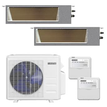 DURASTAR Dual Zone 18000-BTU 21.5 SEER Ductless Mini Split Air ...