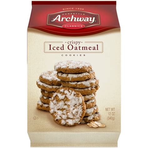 Archway Cookies, Iced Oatmeal Crispy, 12 oz - Walmart.com - Walmart.com