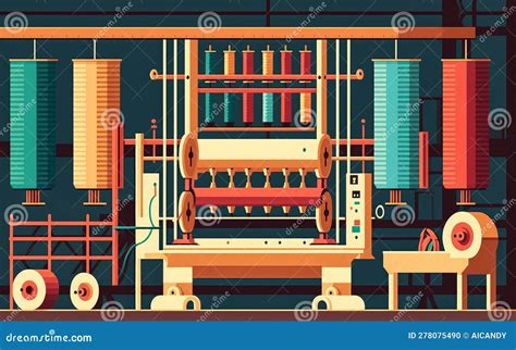 Textile Mill Isometric Background Vector Illustration | CartoonDealer ...