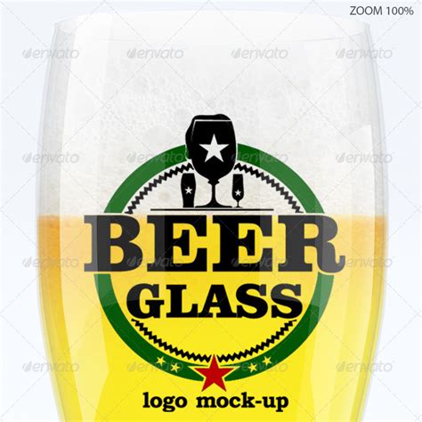 Beer Glasses Logo Mockup by L5Design | GraphicRiver