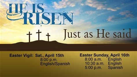 Easter Sunday Mass Schedule – Catholic Church of the Nativity