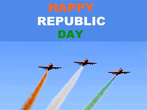 Happy Republic Day Air Show Tiranga Flag Pics Hd Wallpaper - Happy Republic Day On Tiranga ...