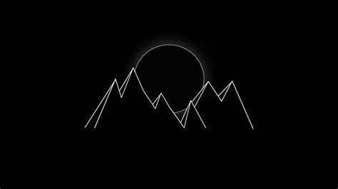 Download wallpaper 1366x768 minimal, dark, mountains, tablet, laptop ...