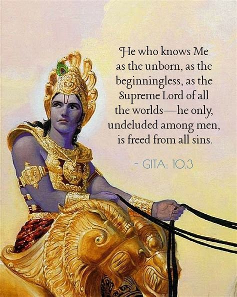 Bhagavad Gita 10.3 | Krishna, Bhagavad gita, Krishna quotes