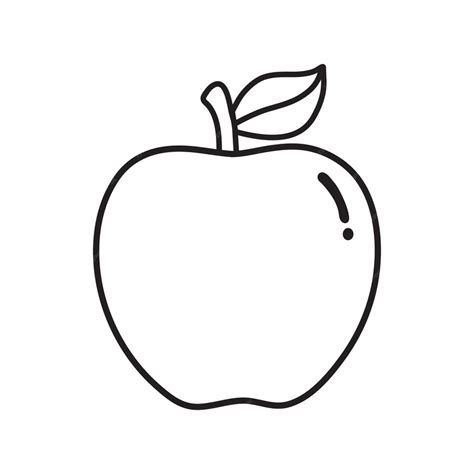 Premium Vector | Apple outline vector ready for coloring