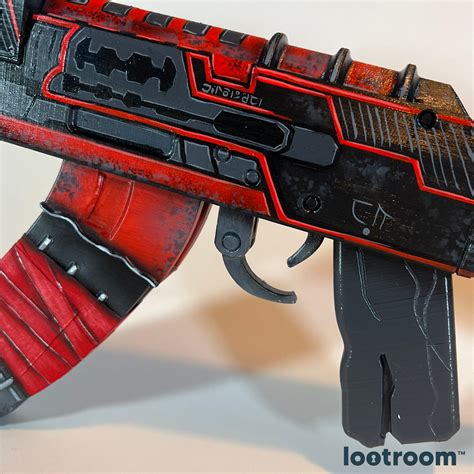 Rust Assault Rifle AK | Alien Red Skin | Lifesize | cosplay gamer gift