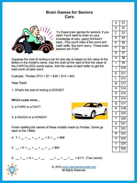 Word Games For Seniors Printable - Fun Brain Games for Seniors / Twist again in texttwist 2, an ...