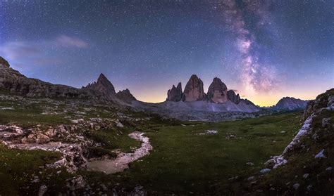 Dreamy Pixel | Tre Cime di Lavaredo mountains under the Milky Way ...