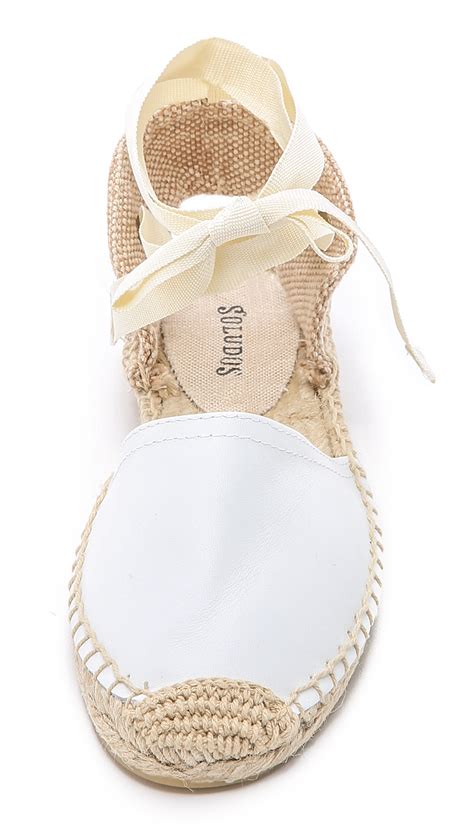 Lyst - Soludos Leather Espadrille Sandals in White