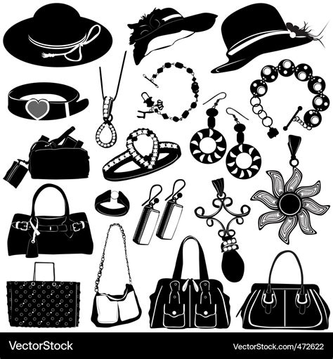 Women accessories Royalty Free Vector Image - VectorStock