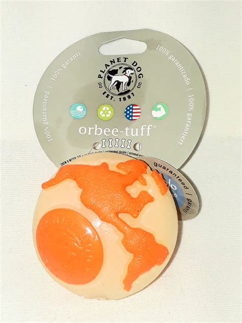 Planet Dog Orbee Tuff Planet Ball Glow/Orange Med - Pets n Families