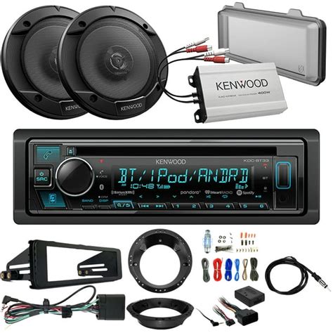 Kenwood KDC-BT33 1-DIN Bluetooth Receiver, 2 x Kenwood 6.5" Car ...