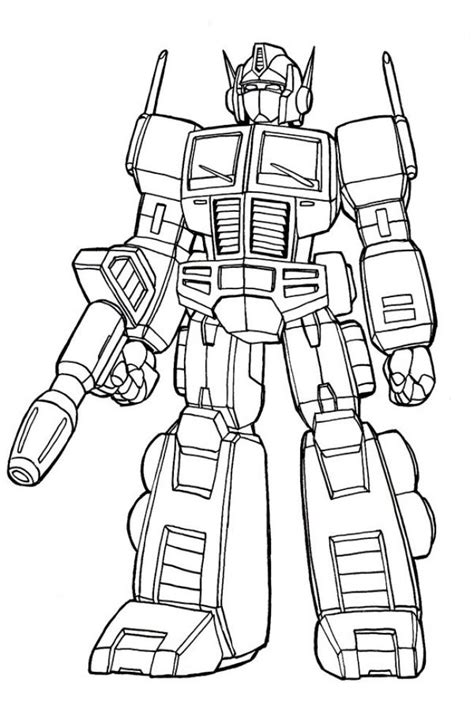 Optimus Prime Coloring Pages Sketch Coloring Page