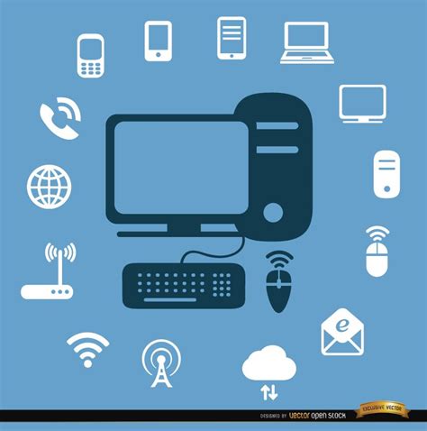 Computer Internet Devices Icons Vector Download