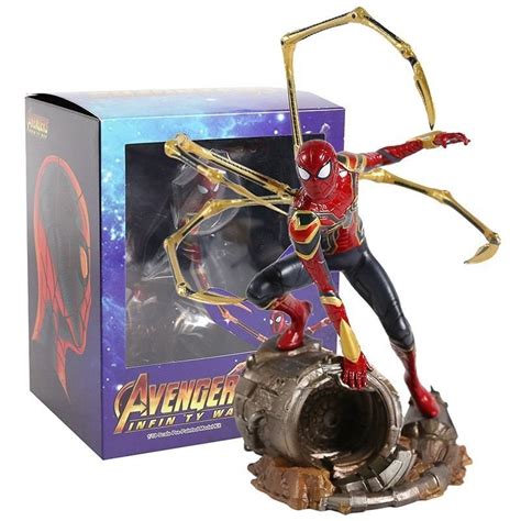 Iron Spiderman Action Figure Toy Model Spider Man Figur