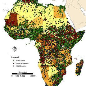 Locations of Armed Conflict in Africa Based on Current Data from ...