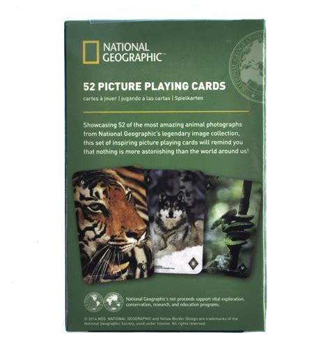 Amazing Animals - National Geographic 52 Picture Playing Cards | Pink Cat Shop