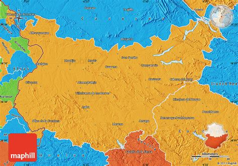 Political Map of Badajoz