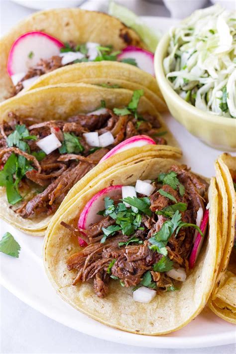 Slow Cooker Barbacoa Beef Tacos - Cooking For My Soul