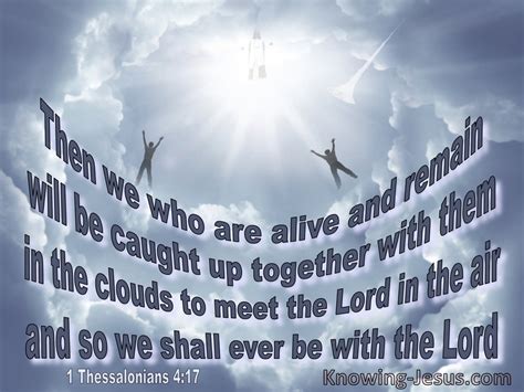 1 Thessalonians 4:17 Caught Up In The Clouds To Meet The Lord In The Air (gray)