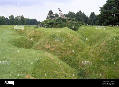 First World War Somme Battle of the Somme trenches at Beaumont Hamel Newfoundland Battlefield ...