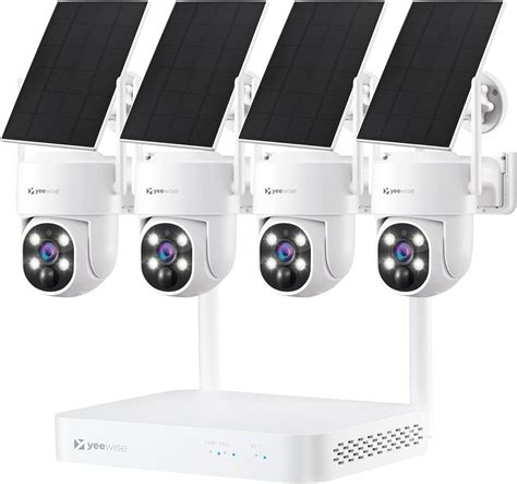 Amazon.com : yeewise 2K Wireless Solar Security Camera System, Home ...