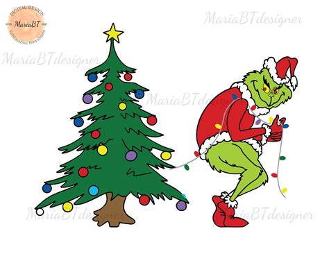 Grinch Christmas Tree Clip Art