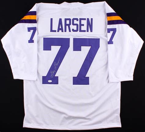 Gary Larsen Signed Vikings Throwback Jersey (TSE COA) | Pristine Auction