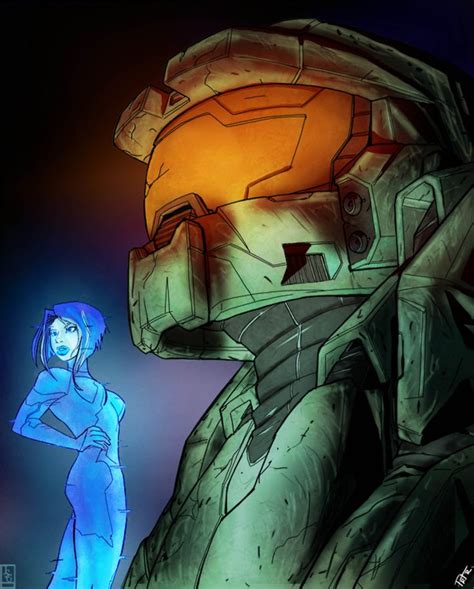 Master Cheif and Cortana by JaredGrammer on DeviantArt