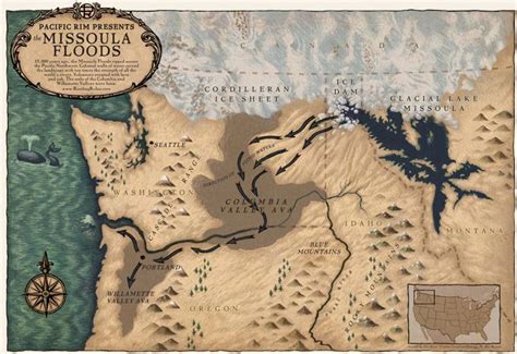 Map of the Missoula Floods that Formed the Columbia and Willamette Valleys | Missoula, Flood ...