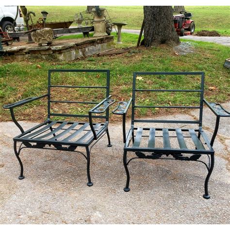 Vintage Mid-Century Russell Woodard Salterini Wrought Iron Chairs - a Pair | Chairish