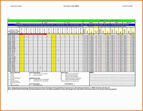 Annual Leave Calendar Excel Template